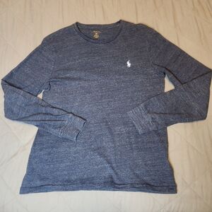 Polo Ralph Lauren Mens Size Medium Custom Fit Navy Long Sleeved T Shirt Rn 41381